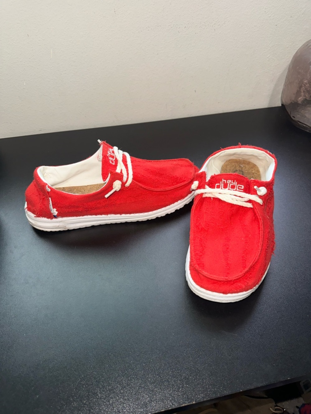 Hey Dude Wendy Collection Red Casual Slip-On Shoes